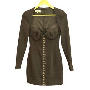 House Of CB London Vintage Y2K Women’s Black Corset Lara Dress Size XS 1990s